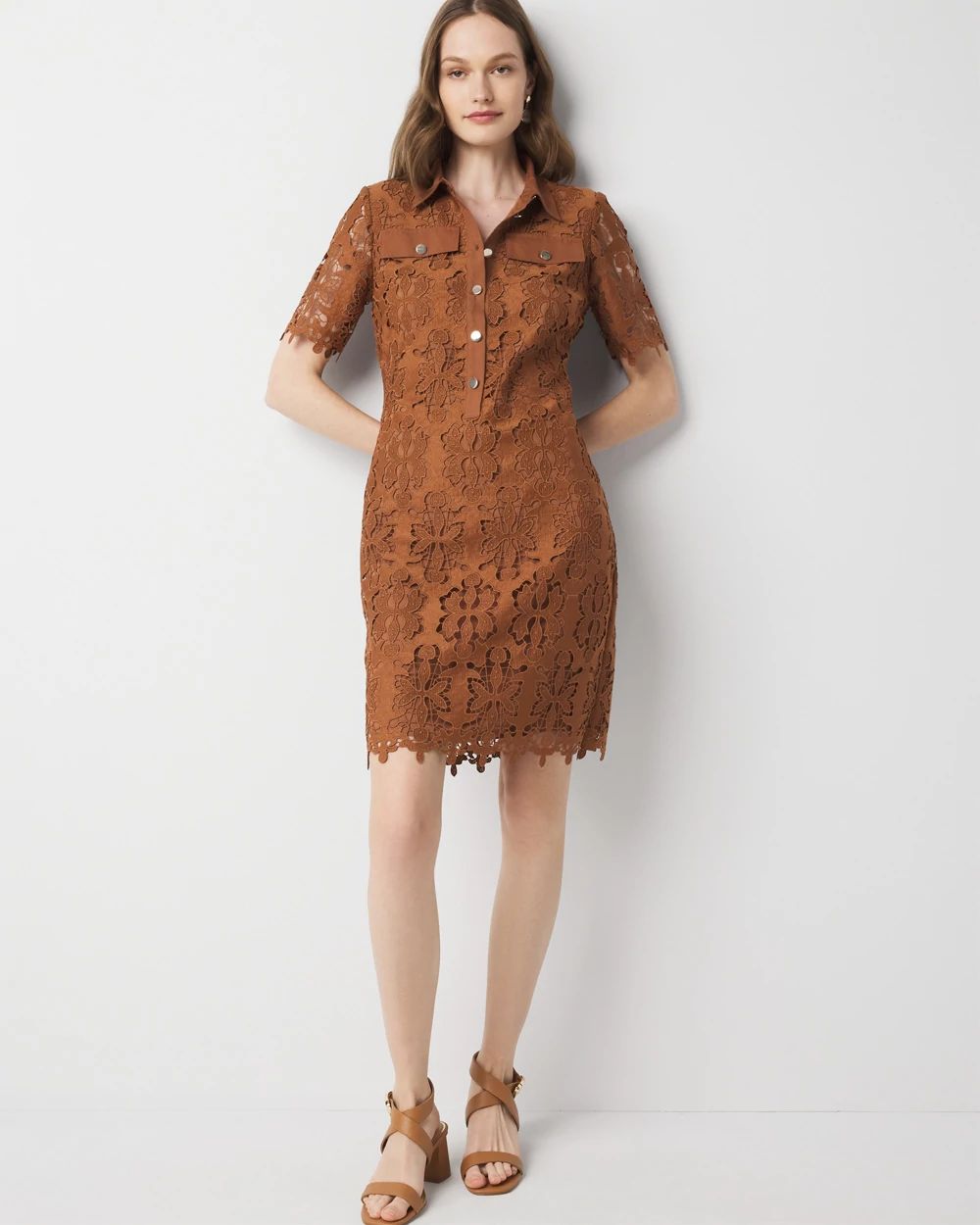Lace Shirt Dress | White House Black Market